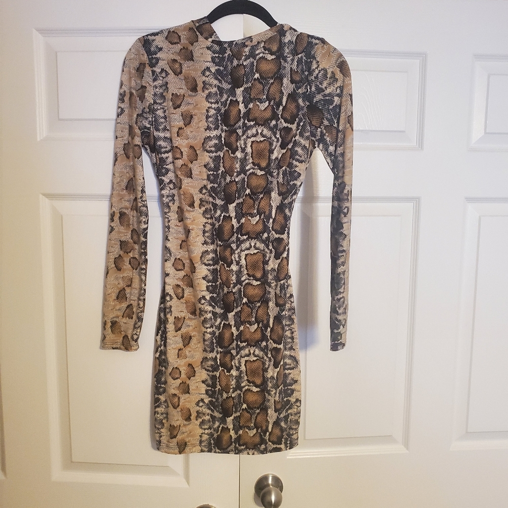 Snake skin dress polyester/spandex dress